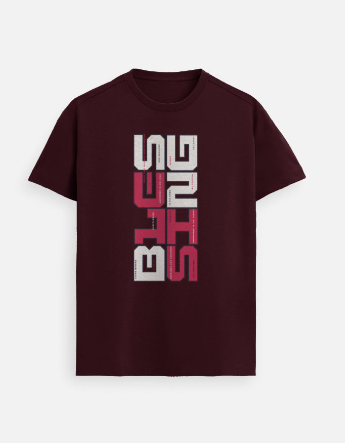 “Blessing Unisex FeatherLite T-Shirt in Maroon– 160 GSM Supima Cotton, soft, breathable, and comfortable Christian tee for men and women, made & packed in India by StyleYourFaith.”