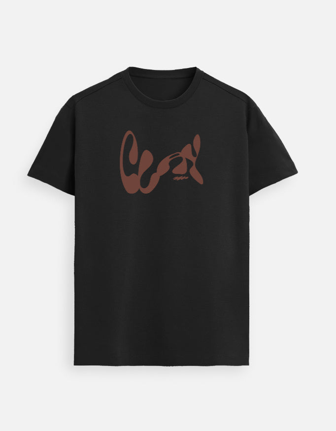 “Clay Unisex Premium Supima FeatherLite T-Shirt in Mud Color on black – 160 GSM Supima Cotton Christian tee inspired by Isaiah 64:8, soft and breathable, made & packed in India by StyleYourFaith.”