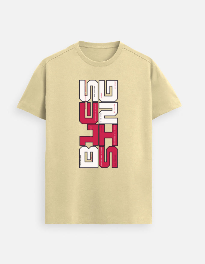 “Blessing Unisex FeatherLite T-Shirt in Beige– 160 GSM Supima Cotton, soft, breathable, and comfortable Christian tee for men and women, made & packed in India by StyleYourFaith.”